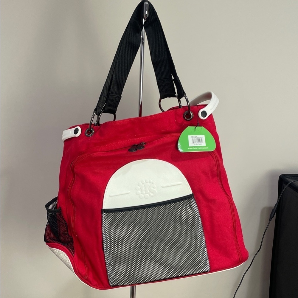 Vintage Holy Soles Brag Red & White Canvas Tote Bag, OS NWT